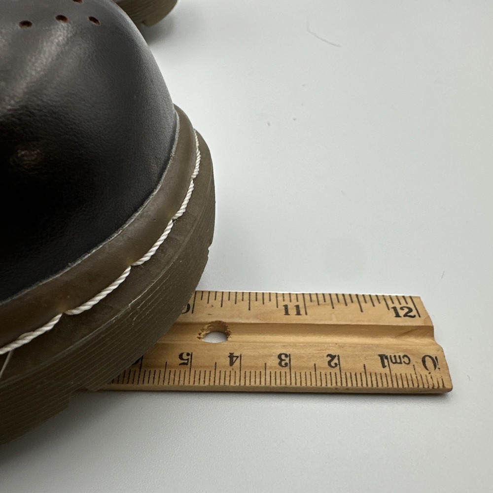 New MZDL Meizudongli Mary Jane Shoes Brown Leather Double Buckle 7.5/240 Chunky - Picture 12 of 13